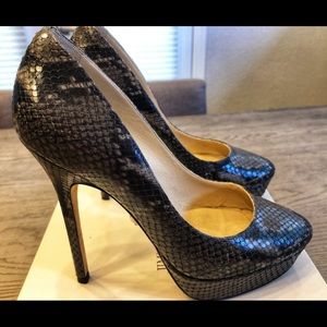 Jimmy Choo Ellis 120 Python platform pump